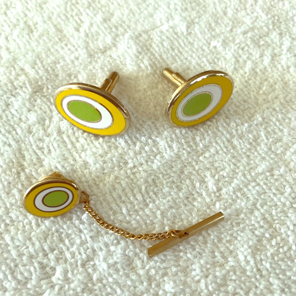 Vintage Cuff Links & Tie Pin